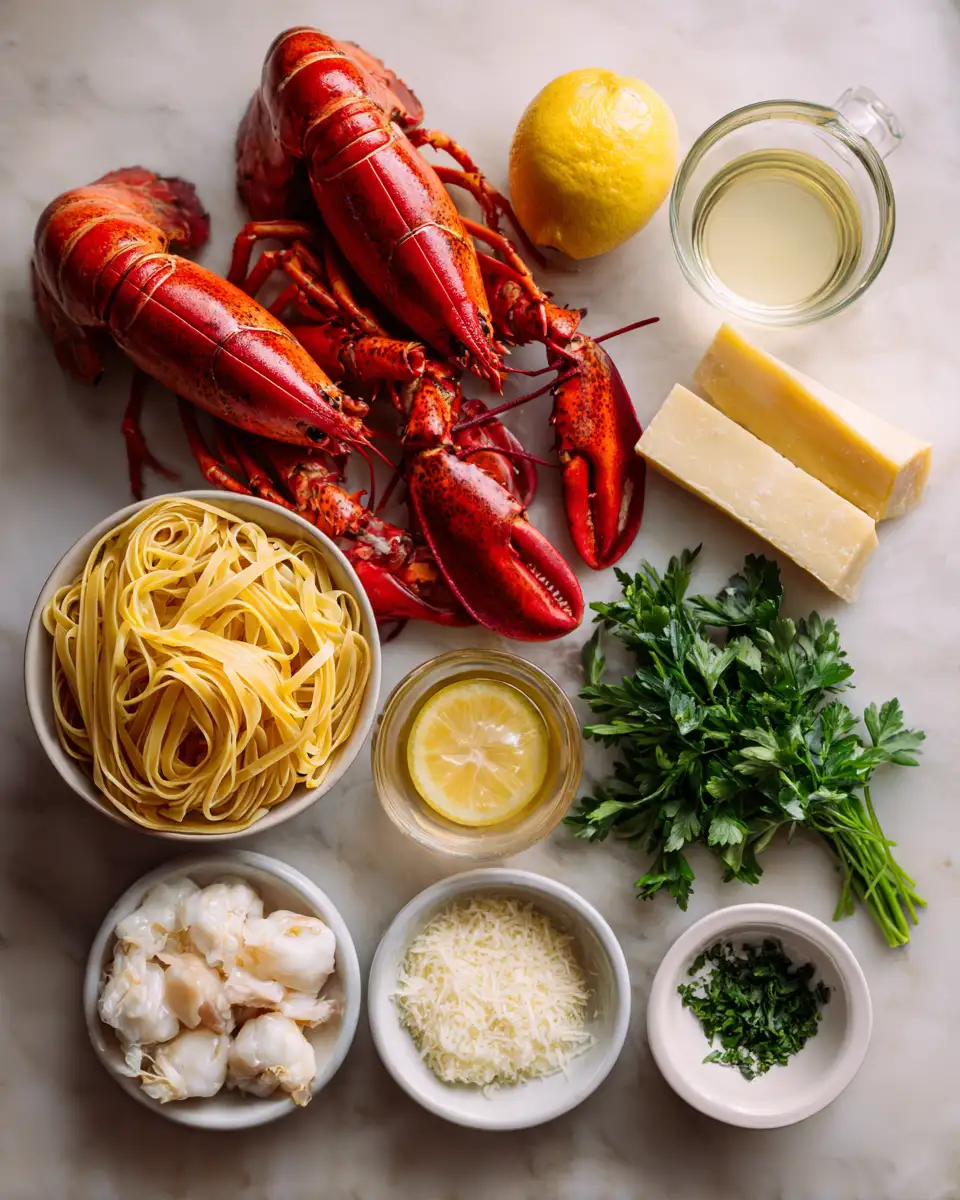Ingredients for Savor the Sea: Indulgent Garlic Butter Lobster Linguine Delight