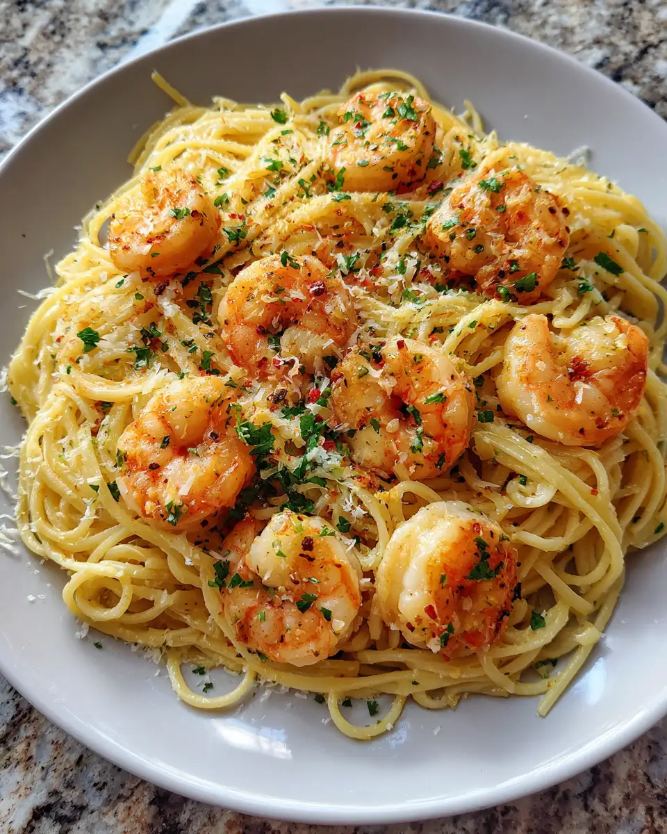 Irresistibly Delicious Garlic Butter Shrimp Scampi Pasta Adventure 6 Final dish - Irresistibly Delicious Garlic Butter Shrimp Scampi Pasta Adventure