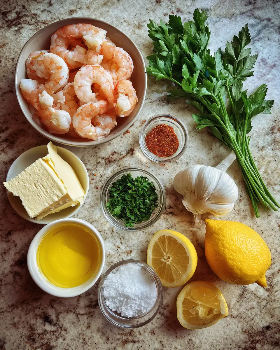 Ingredients for Sizzle and Saute: Irresistible Garlic Butter Shrimp Skillet Delight