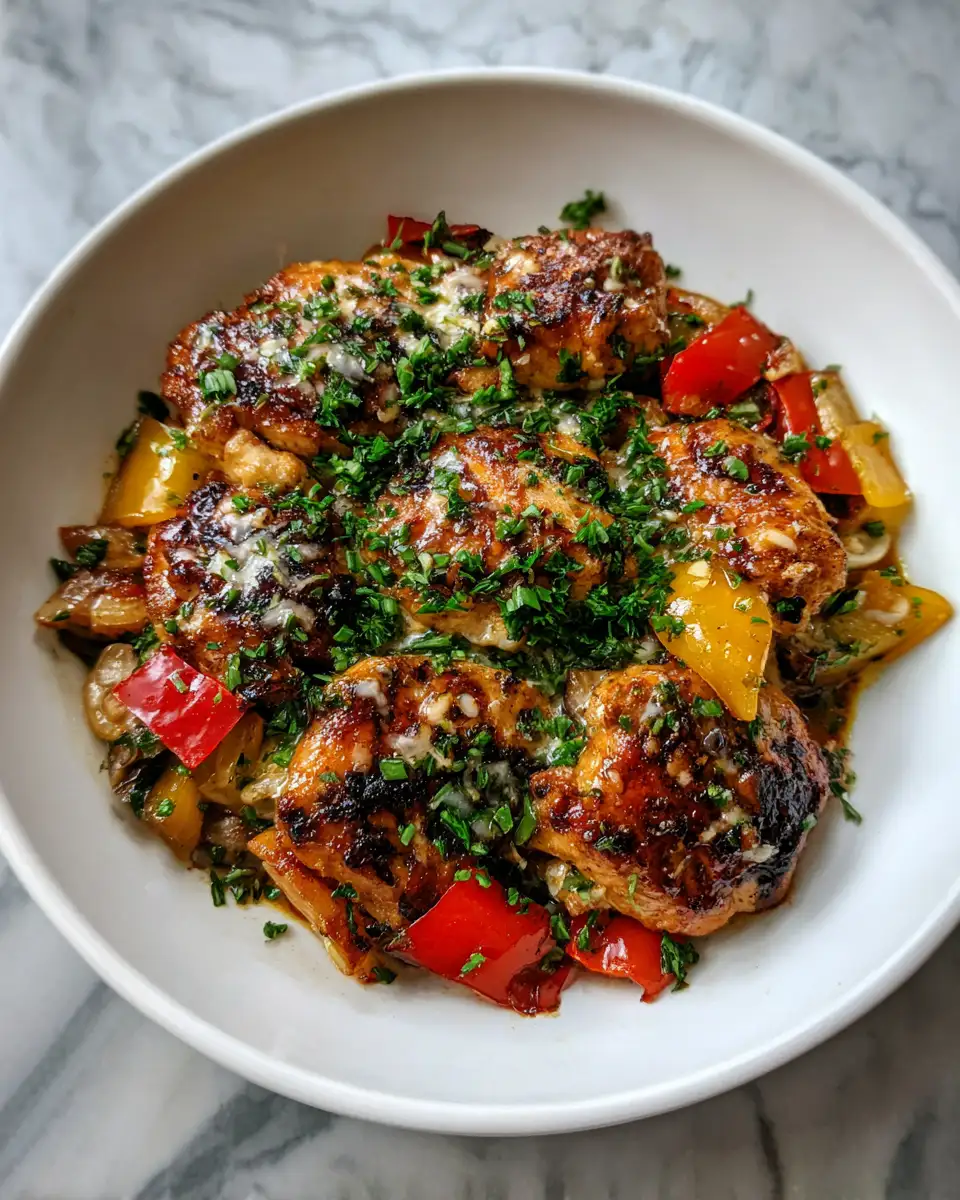 Final dish - Sizzling Garlic Chicken Skillet Made Easy