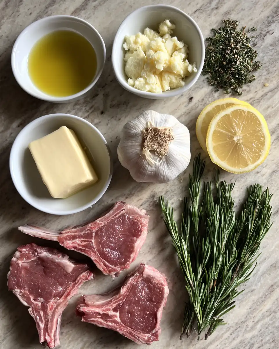 Savor the Flavor: Garlic Herb Butter Lamb Chops Delight 4 Ingredients for Savor the Flavor: Garlic Herb Butter Lamb Chops Delight