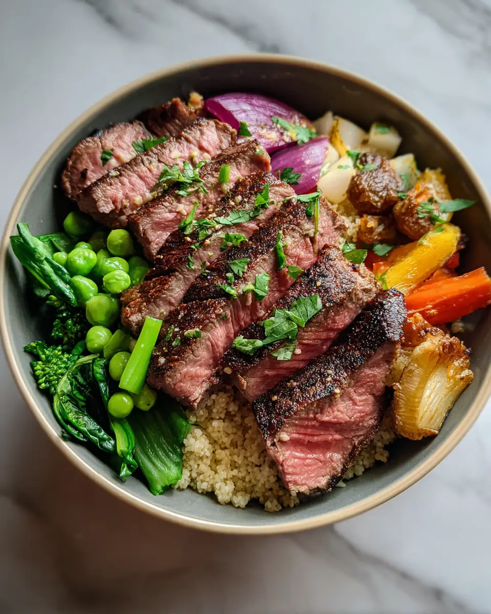 Final dish - Sizzle and Savor: Garlic Herb Butter Steak Bowl Bliss