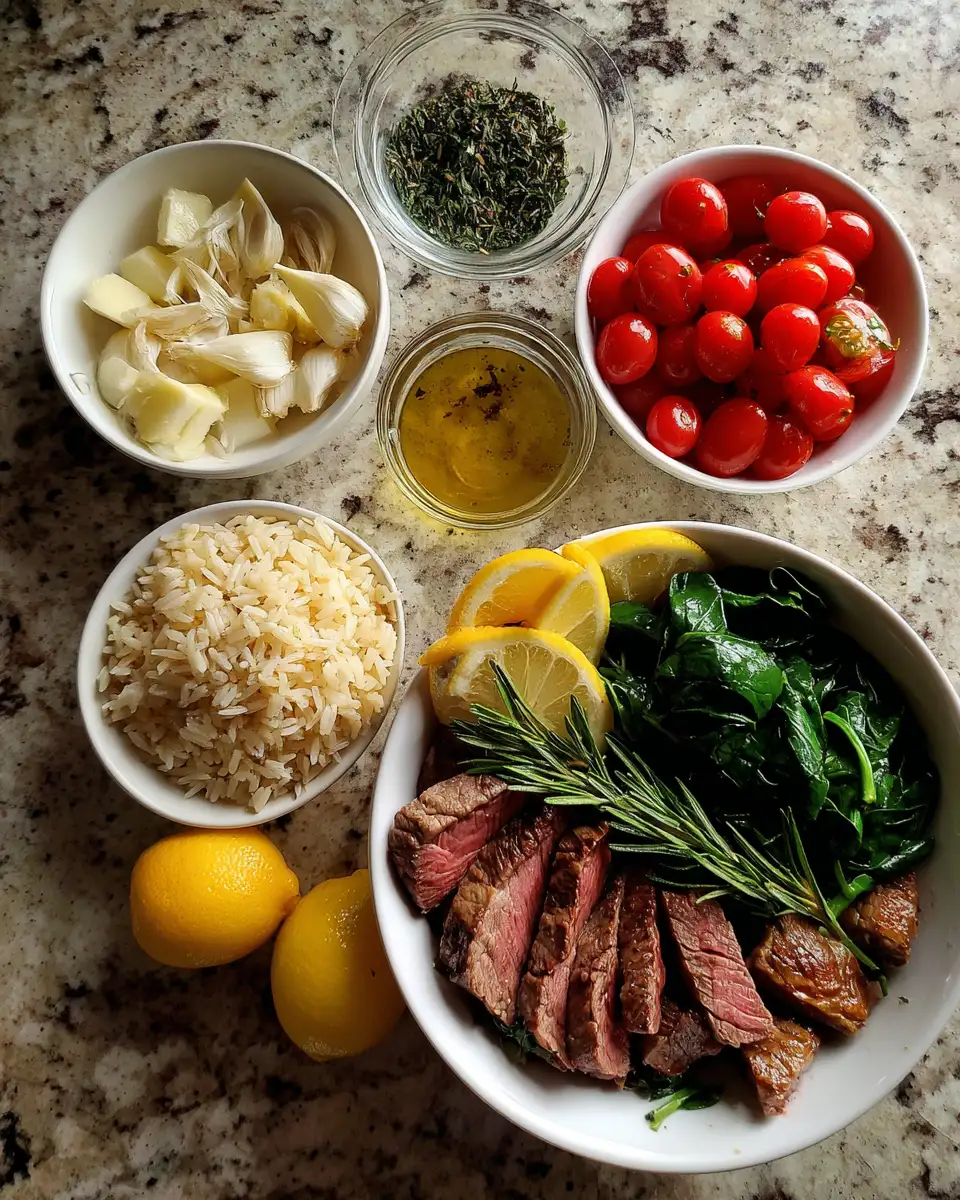 Ingredients for Sizzle and Savor: Garlic Herb Butter Steak Bowl Bliss