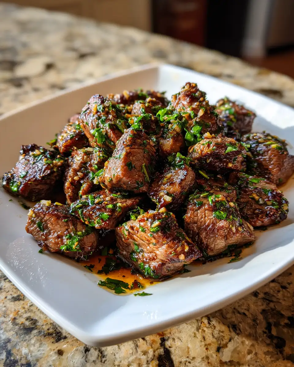 Sizzle and Flavor: Irresistible Garlic Herb Steak Bites 6 Final dish - Sizzle and Flavor: Irresistible Garlic Herb Steak Bites