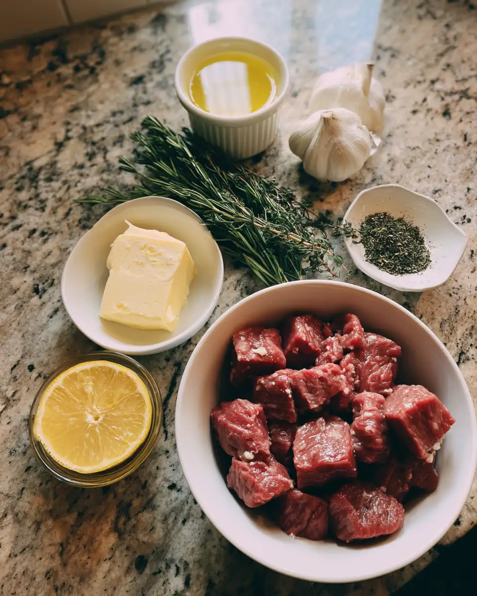 Sizzle and Flavor: Irresistible Garlic Herb Steak Bites 4 Ingredients for Sizzle and Flavor: Irresistible Garlic Herb Steak Bites