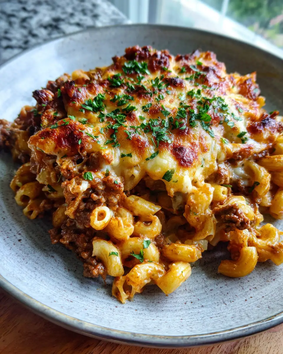 Final dish - Cheesy Ground Beef Pasta Bake: The Ultimate Comfort Food Delight