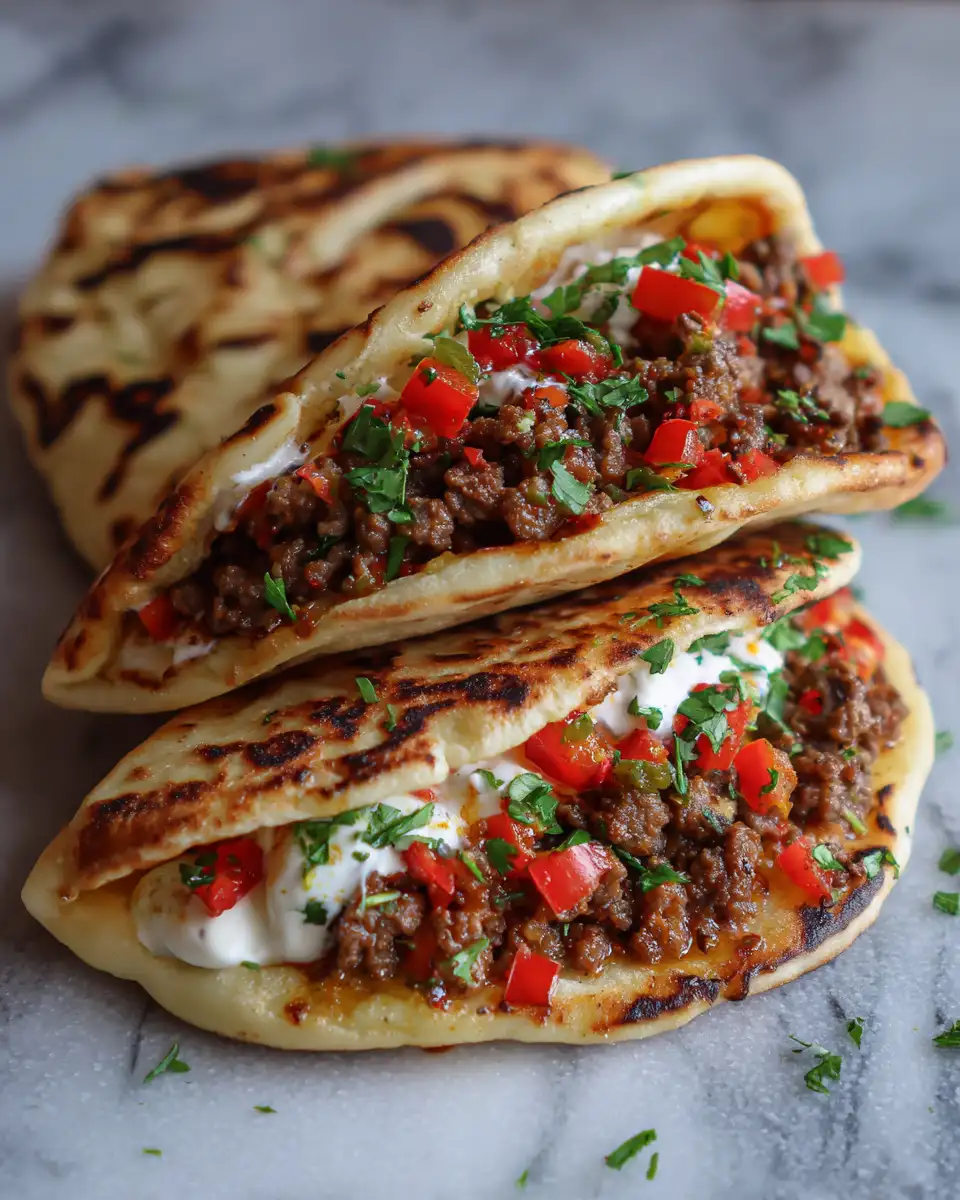Final dish - Sizzling Ground Beef Pita Pockets: A Flavorful Twist on a Classic Favorite