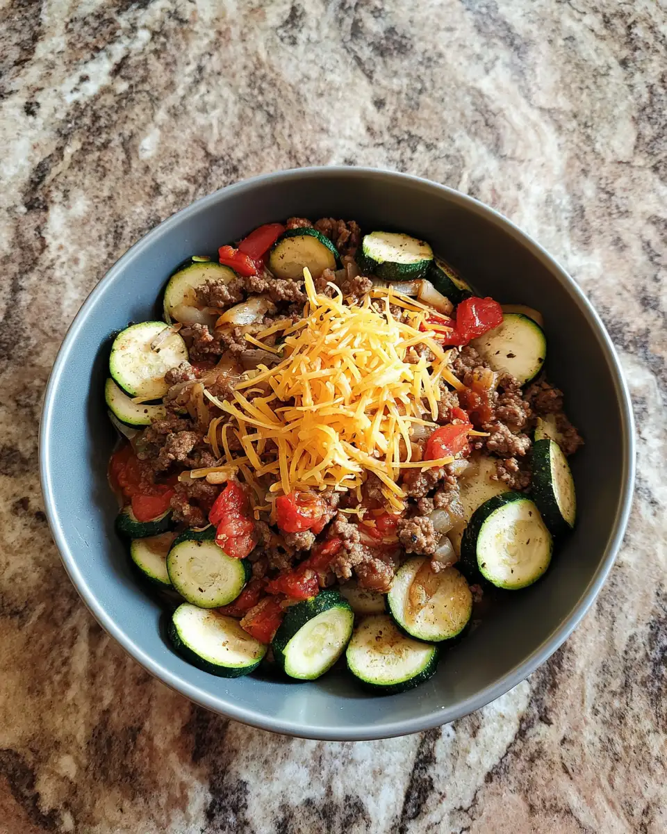 Ingredients for Sizzle and Savory: Ground Beef Zucchini Skillet Delight