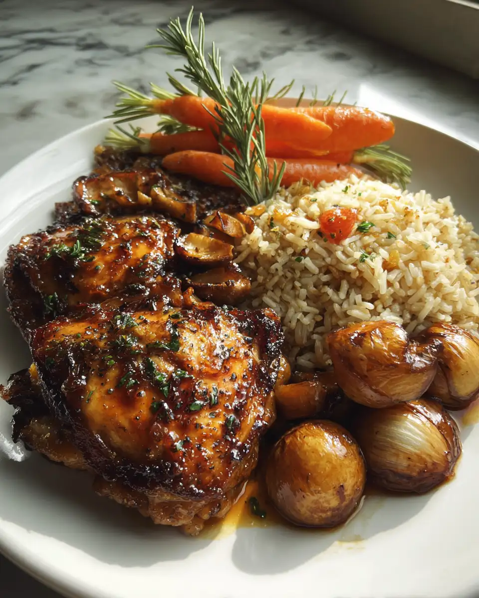 Final dish - Sweet and Savory Bliss with Honey Glazed Chicken Dinner