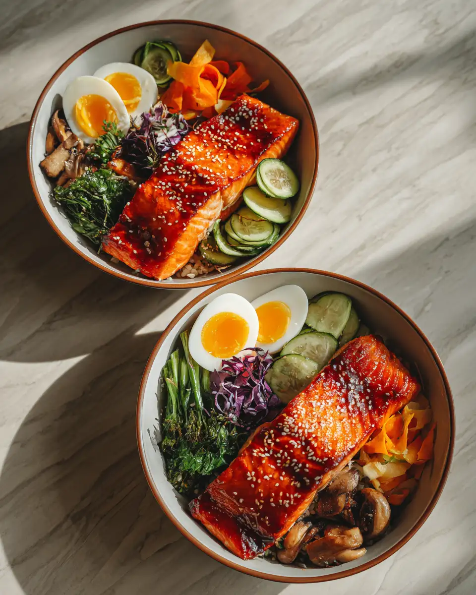 Final dish - Sweet Harmony: Honey Soy Glazed Salmon Bowls for a Flavorful Feast