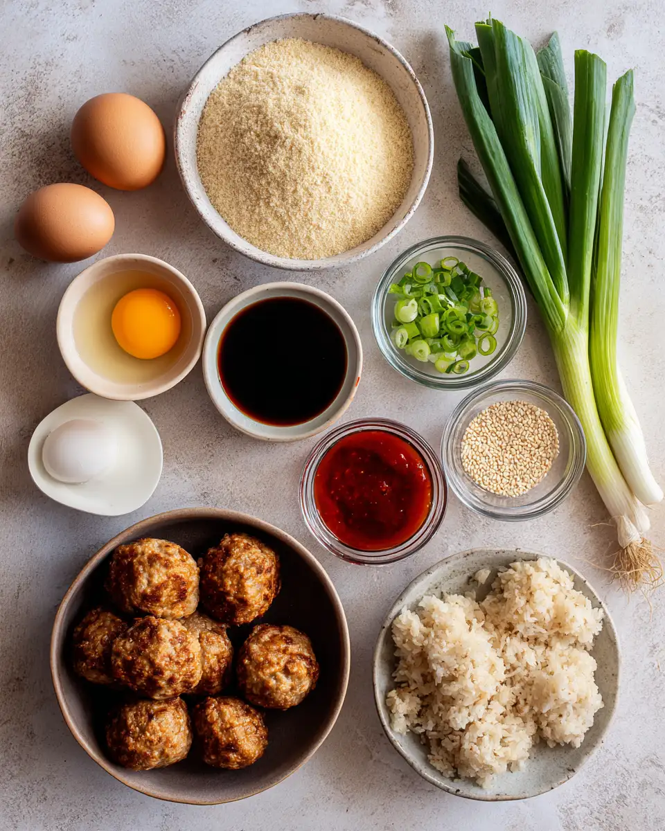 Ingredients for Spice Up Your Dinner with Honey Sriracha Turkey Meatballs