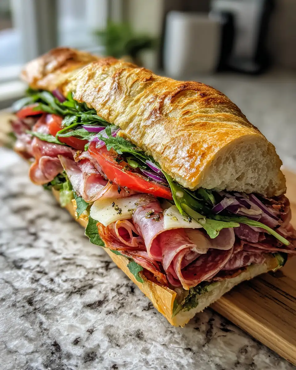 Final dish - Ultimate Italian Grinder Sandwich Delight
