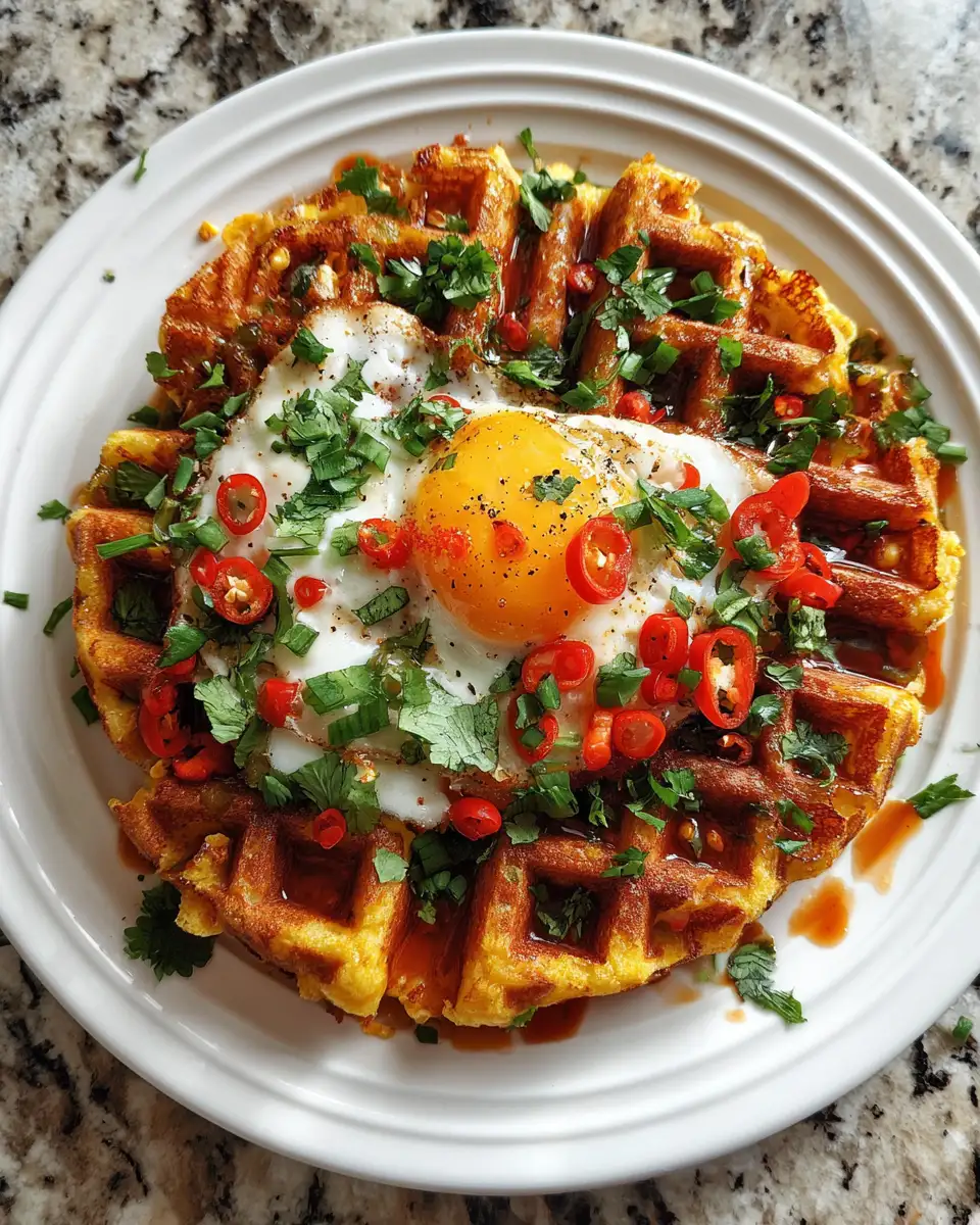 Final dish - Spice Up Your Brunch with Jalapeno Cornbread Waffles