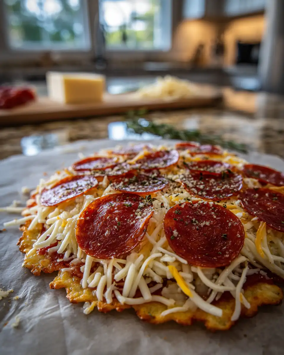 Ingredients for Crunch into Keto Delight with Pepperoni Cheese Crisps