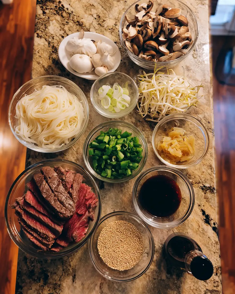 Ingredients for Sizzling Comfort in a Bowl: Discover the Magic of Korean Beef Noodles