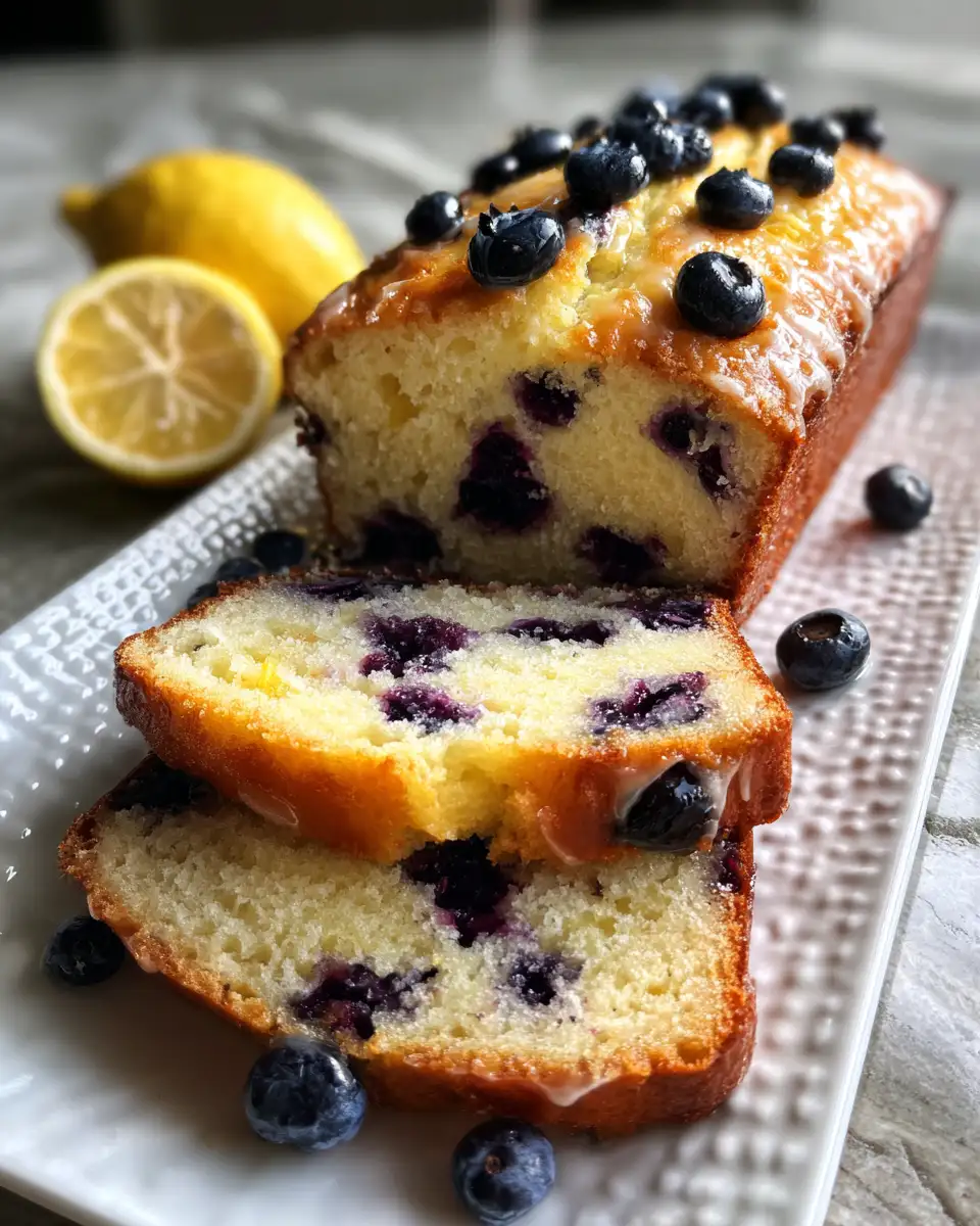 Final dish - Zesty Lemon Blueberry Loaf Cake: A Slice of Sunshine