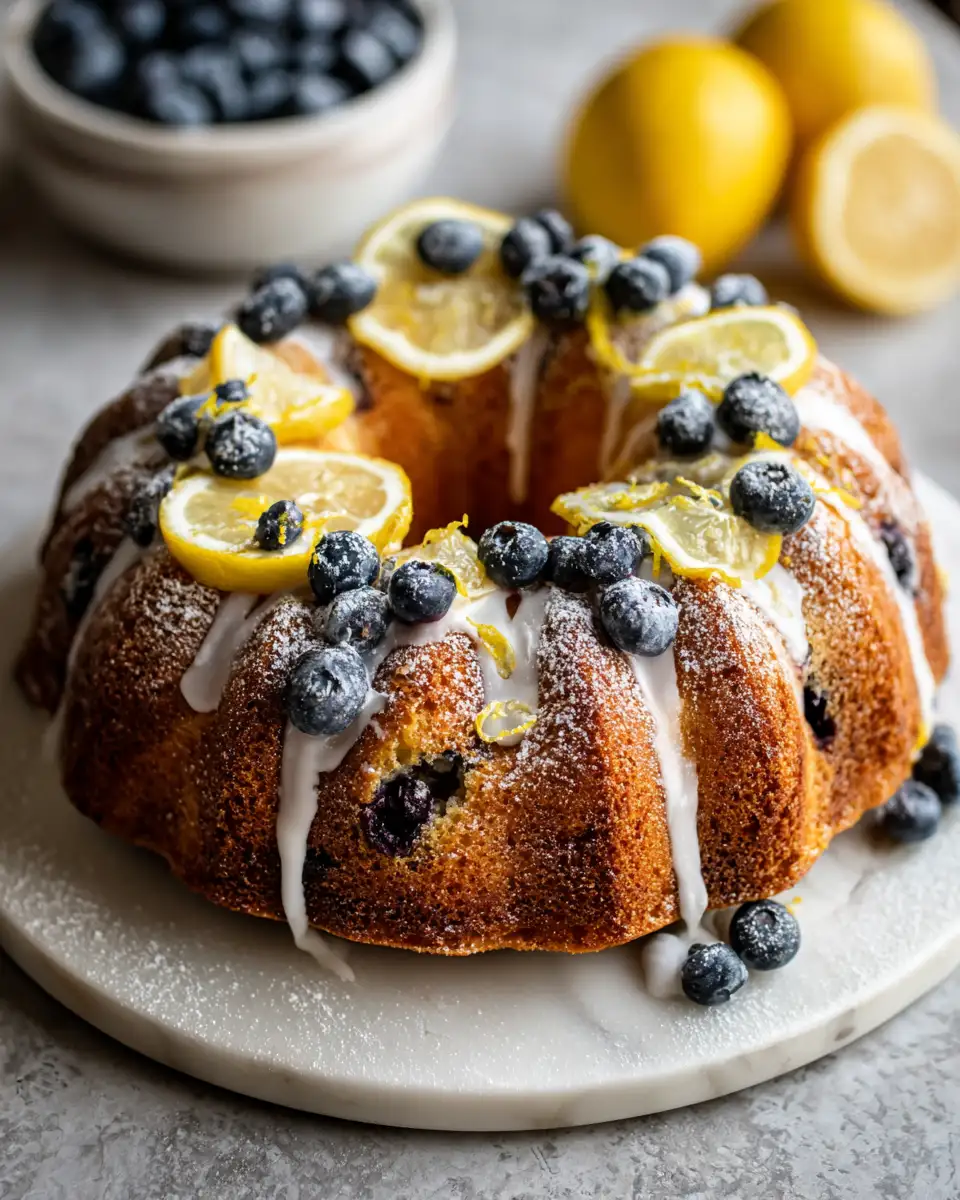Final dish - Zesty Delights: Indulge in the Irresistible Lemon Blueberry Ricotta Cake