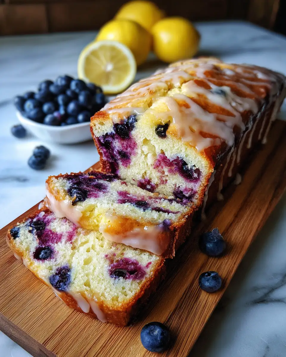 Final dish - Zesty Lemon Blueberry Yogurt Loaf: A Perfect Blend of Tang and Sweet Delight