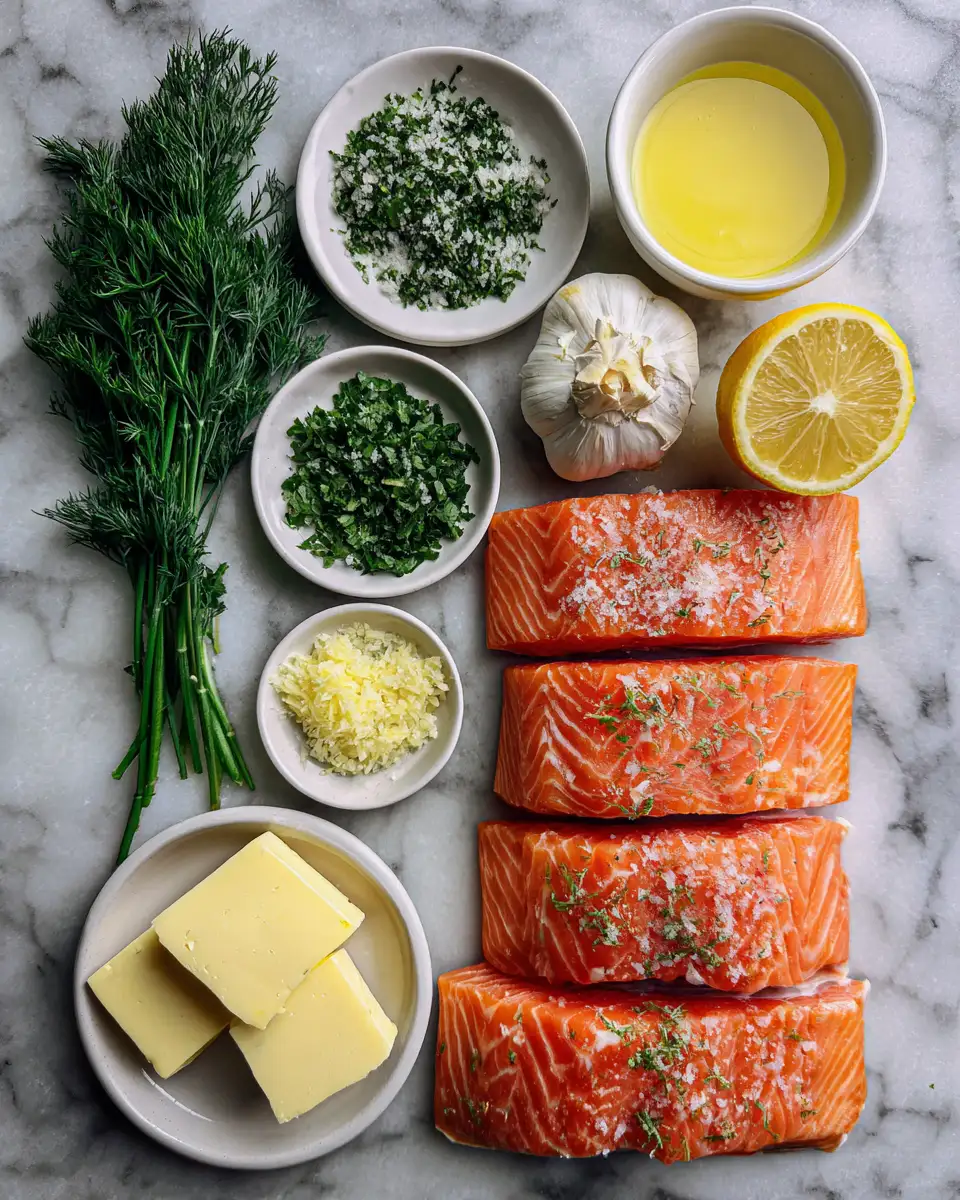 Zesty Lemon Herb Butter Salmon: A Flavorful Catch for Your Table 4 Ingredients for Zesty Lemon Herb Butter Salmon: A Flavorful Catch for Your Table