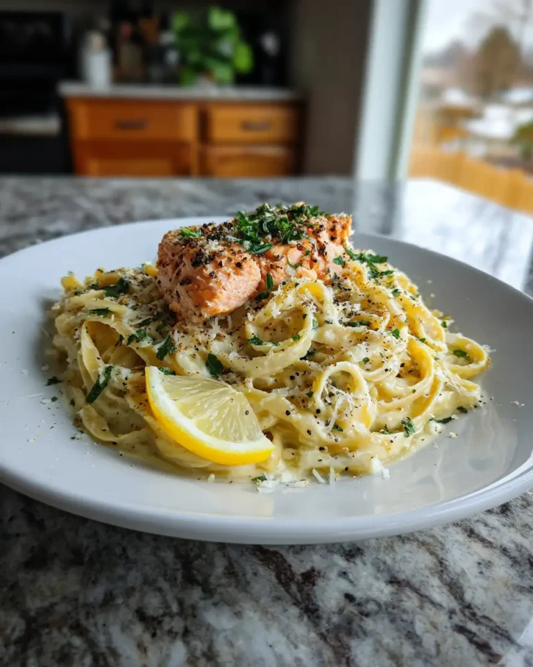 Zesty Lemon Pepper Salmon Alfredo: A Creamy Twist on a Classic Dish - Featured Image