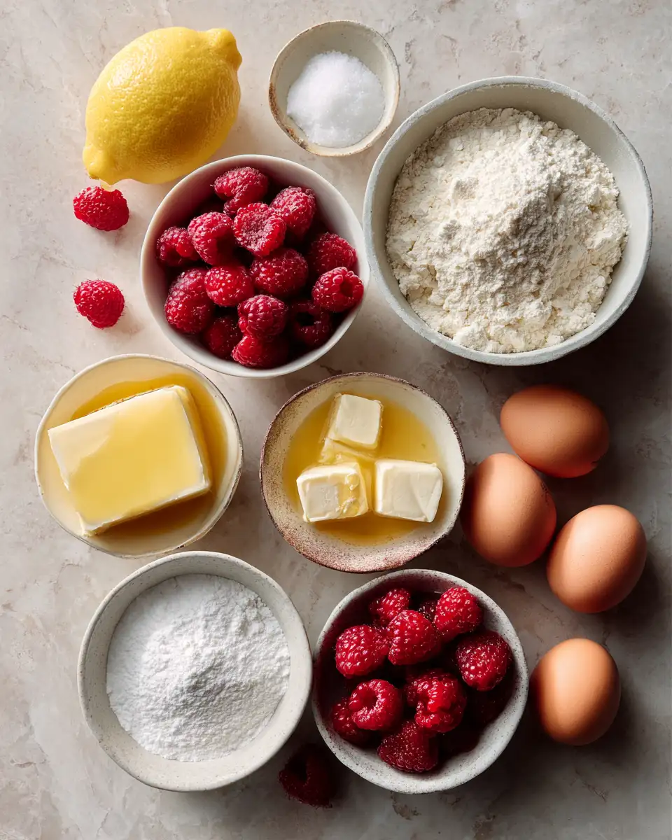 Ingredients for Zesty Delight: Irresistible Lemon Raspberry Cookies That Brighten Your Day