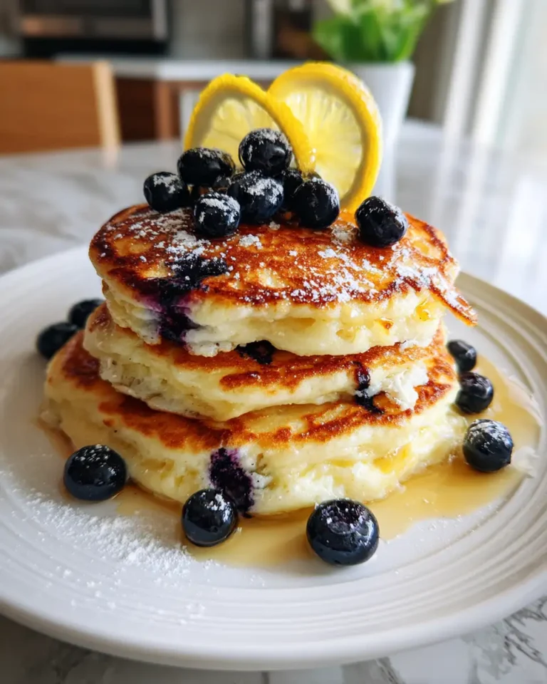 Fluffy Morning Delight Lemon Ricotta Blueberry Pancakes - Featured Image