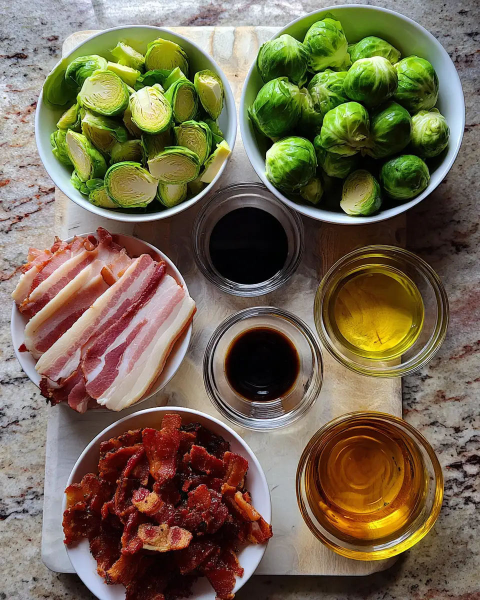 Maple Glazed Bacon Brussels Sprouts: A Sweet and Savory Sensation 4 Ingredients for Maple Glazed Bacon Brussels Sprouts: A Sweet and Savory Sensation