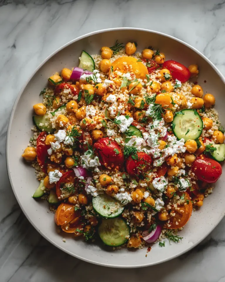 Savor the Sunshine: Mediterranean Chickpea Couscous Salad Delight - Featured Image