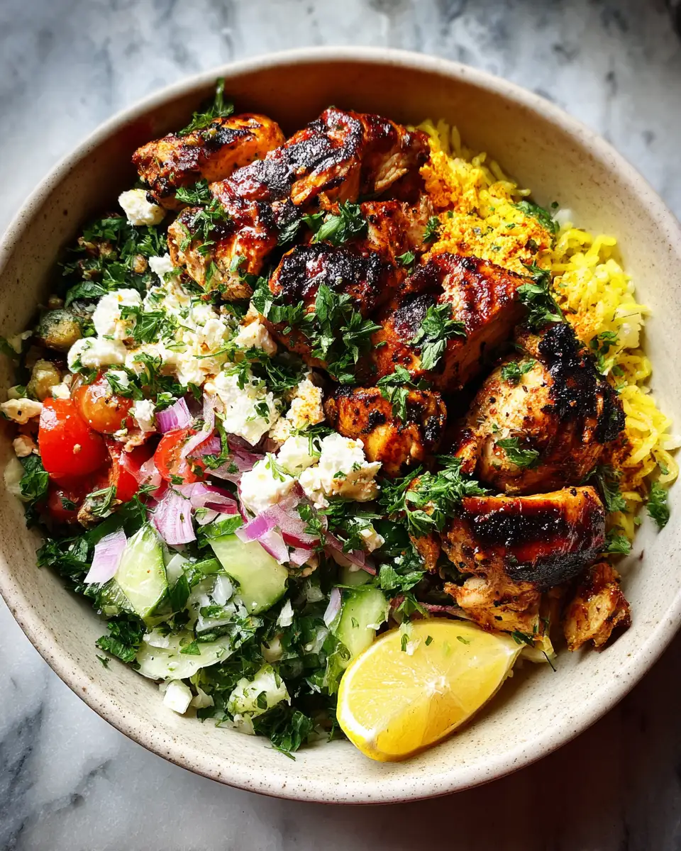 Final dish - Zesty Mediterranean Lemon Chicken Bowl: A Flavor-Packed Adventure