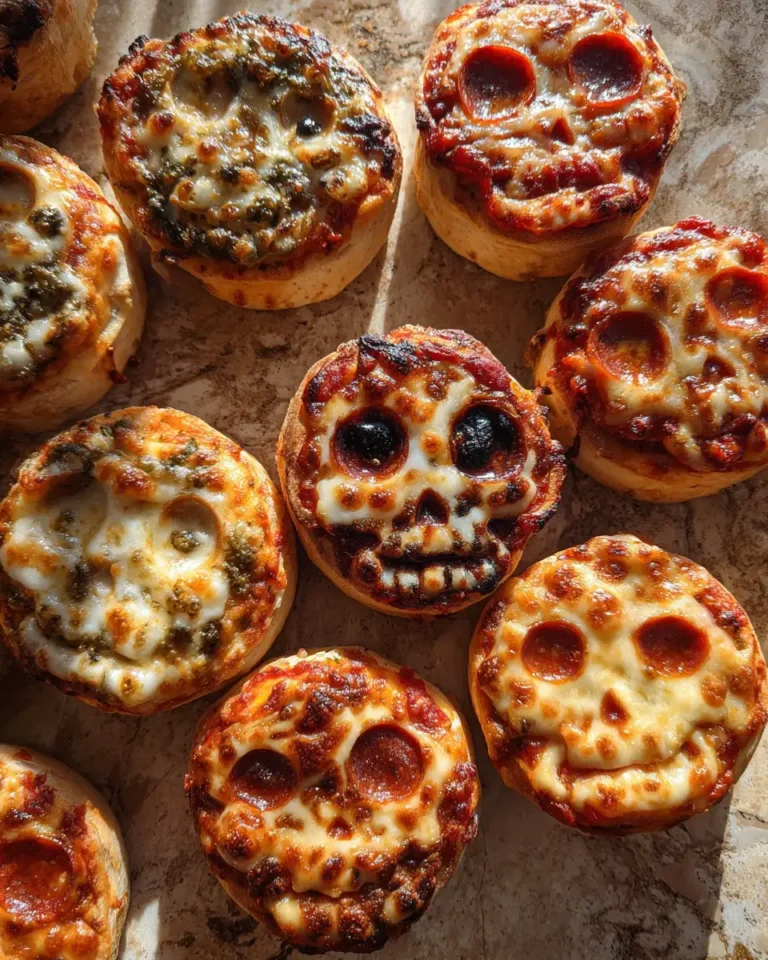 Spooky and Delicious Mini Skull Pizzas for a Halloween Feast - Featured Image