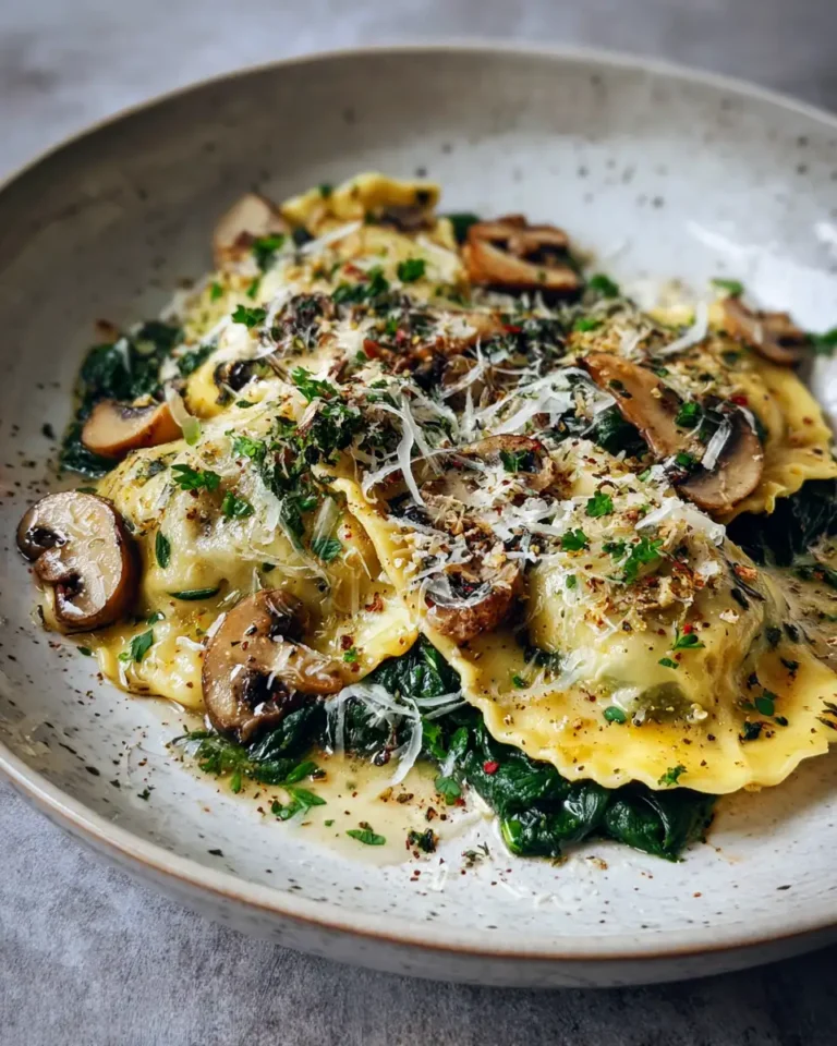 Mouthwatering Mushroom Ravioli with Spinach: A Gourmet Delight - Featured Image