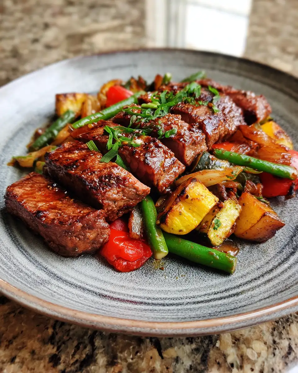 Final dish - Sizzle and Simplify: One Pan Steak and Veggies Delight