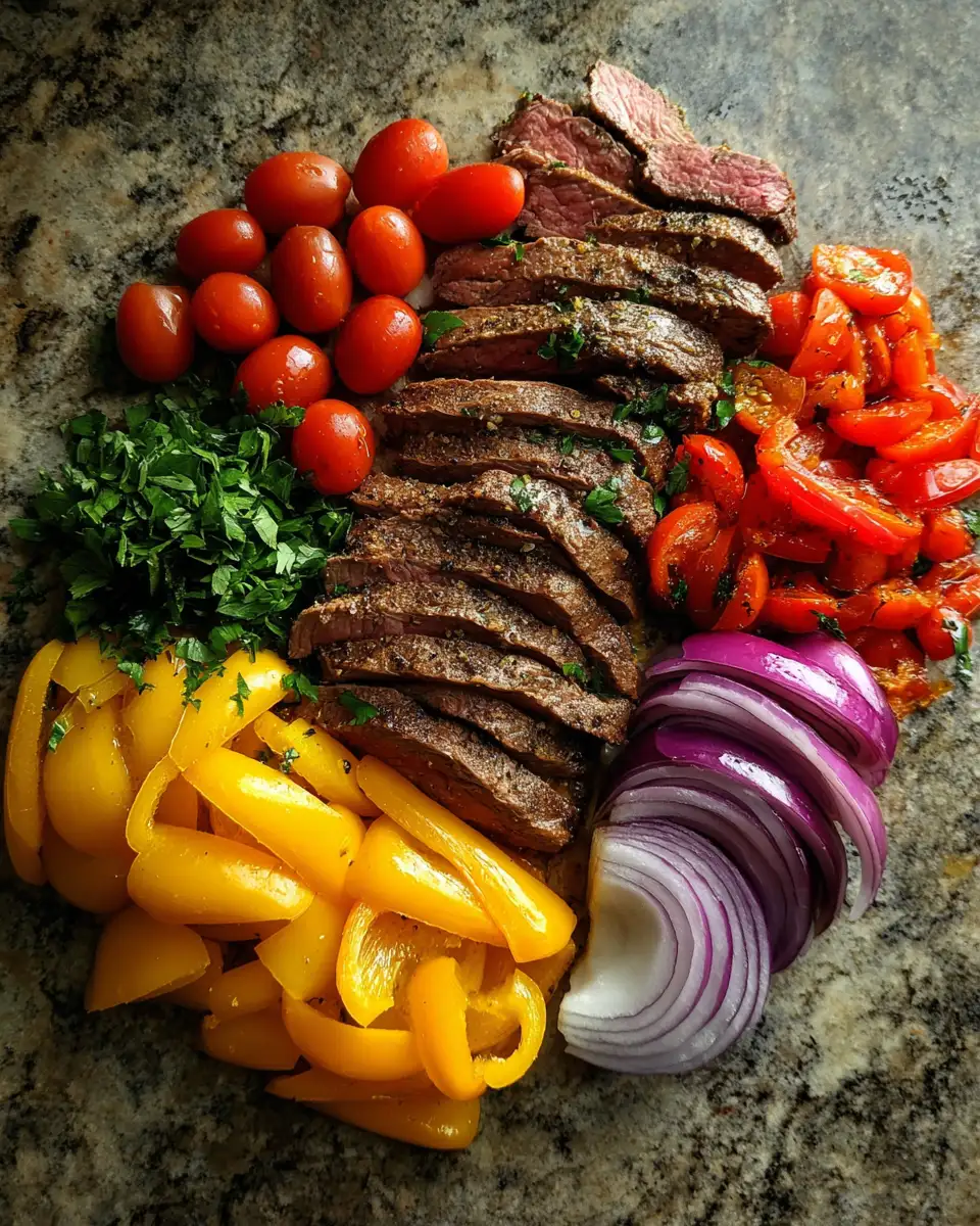 Ingredients for Sizzle and Simplify: One Pan Steak and Veggies Delight