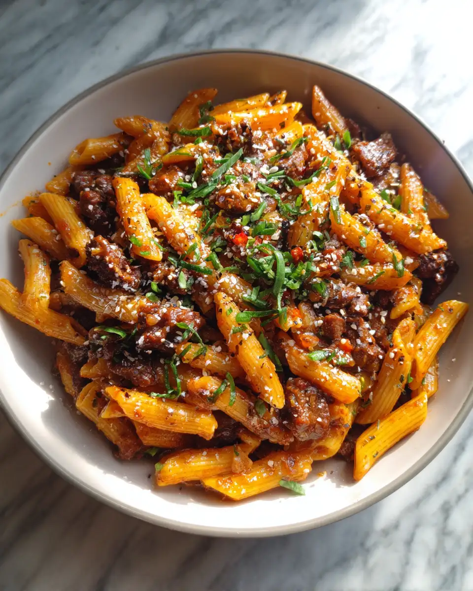 Final dish - One Pot Beef Pasta: A Savory Symphony in a Single Dish