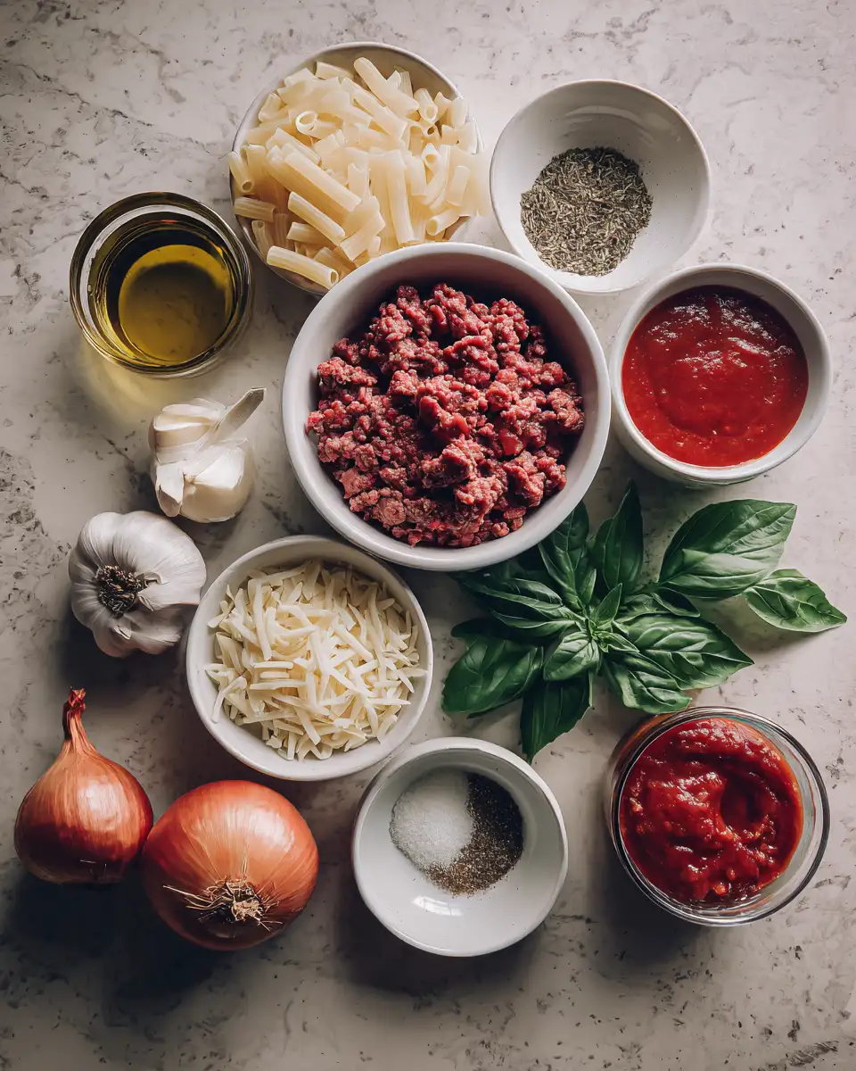 Ingredients for One Pot Beef Pasta: A Savory Symphony in a Single Dish