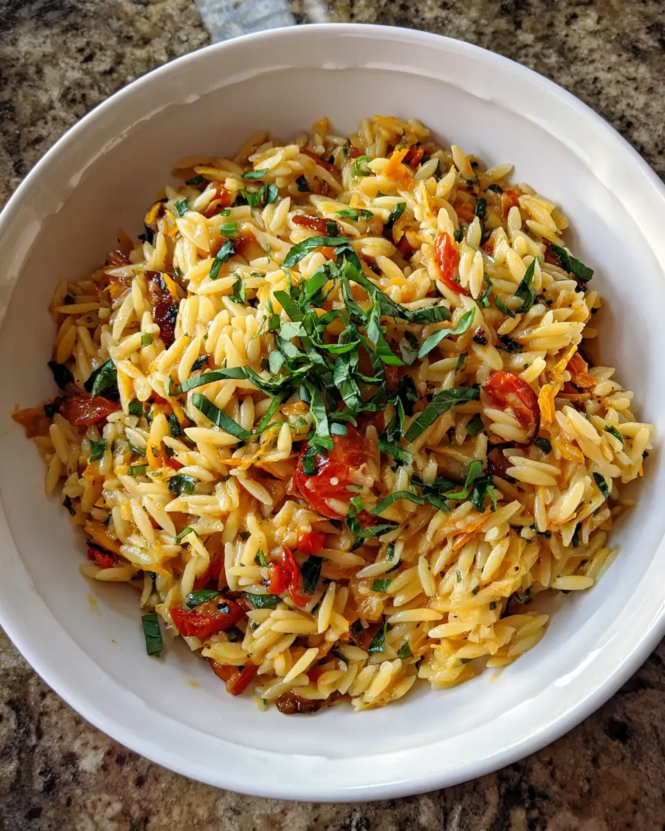 Final dish - One-Pot Wonder: Irresistible Orzo Dinner Recipe for Busy Nights