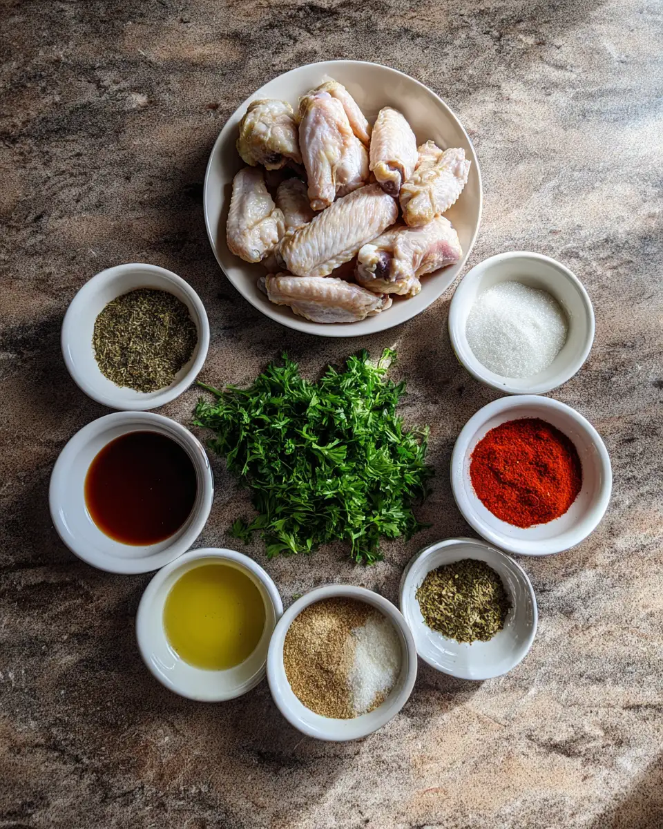 Ingredients for Crispy and Irresistible: Dive into Oven-Roasted Chicken Wings Delight