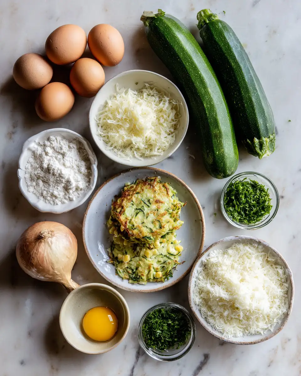 Crispy Parmesan Zucchini Corn Fritters That Will Wow Your Taste Buds 4 Ingredients for Crispy Parmesan Zucchini Corn Fritters That Will Wow Your Taste Buds