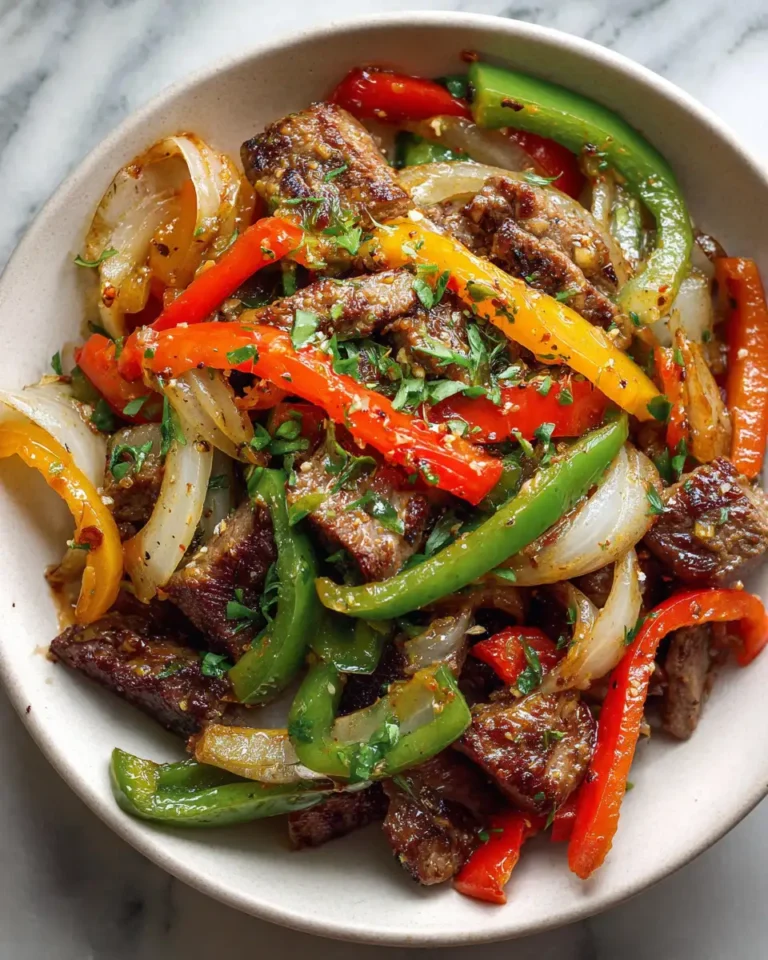 Sizzle and Spice: The Ultimate Pepper Steak with Bell Peppers and Onion - Featured Image