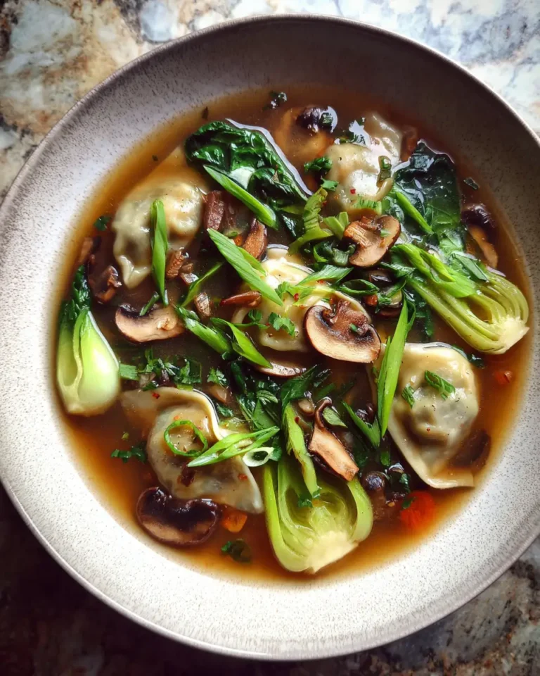 Cozy Up with Potsticker Soup: A Savory Blend of Mushrooms & Bok Choy - Featured Image