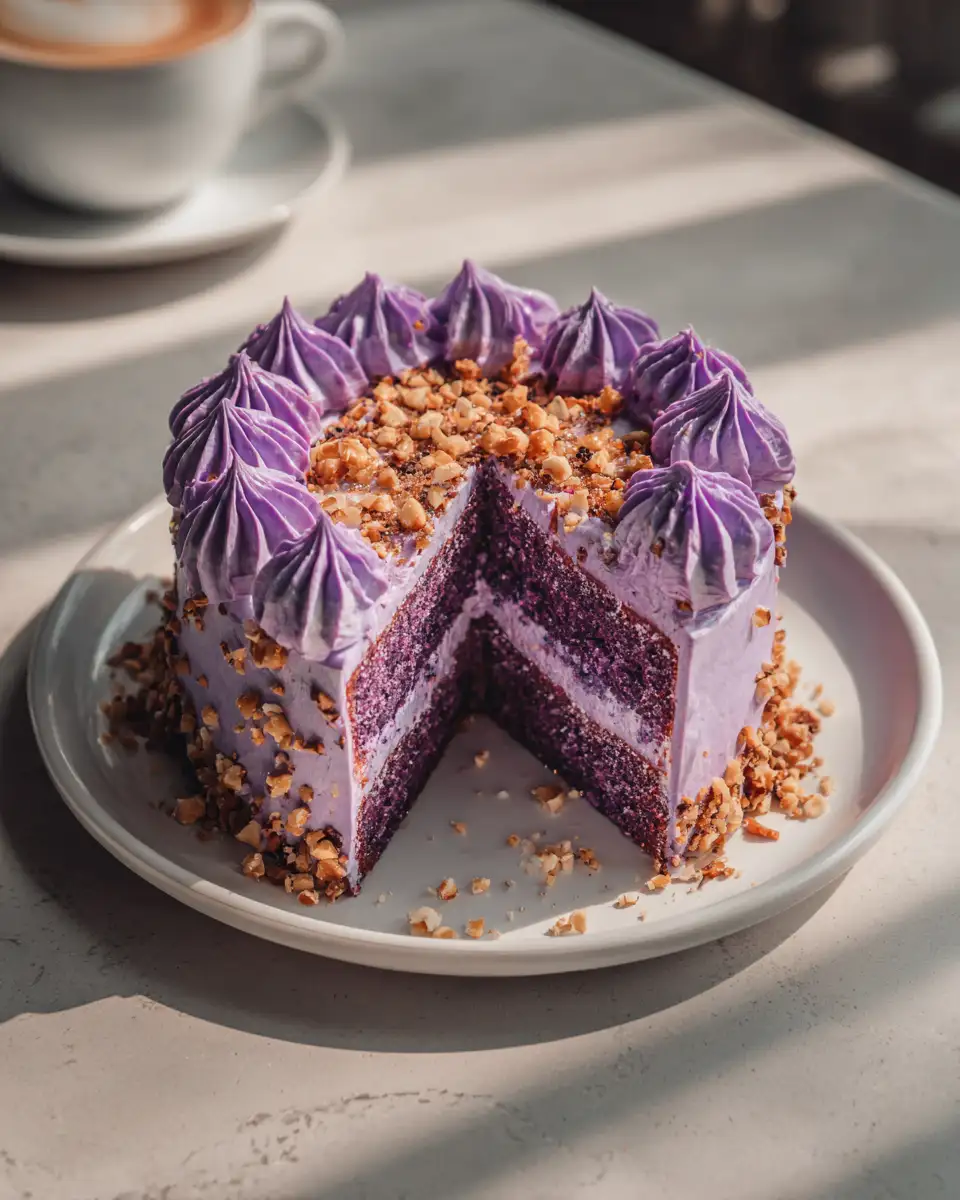 Final dish - Indulge in the Magic of Purple Velvet Cake