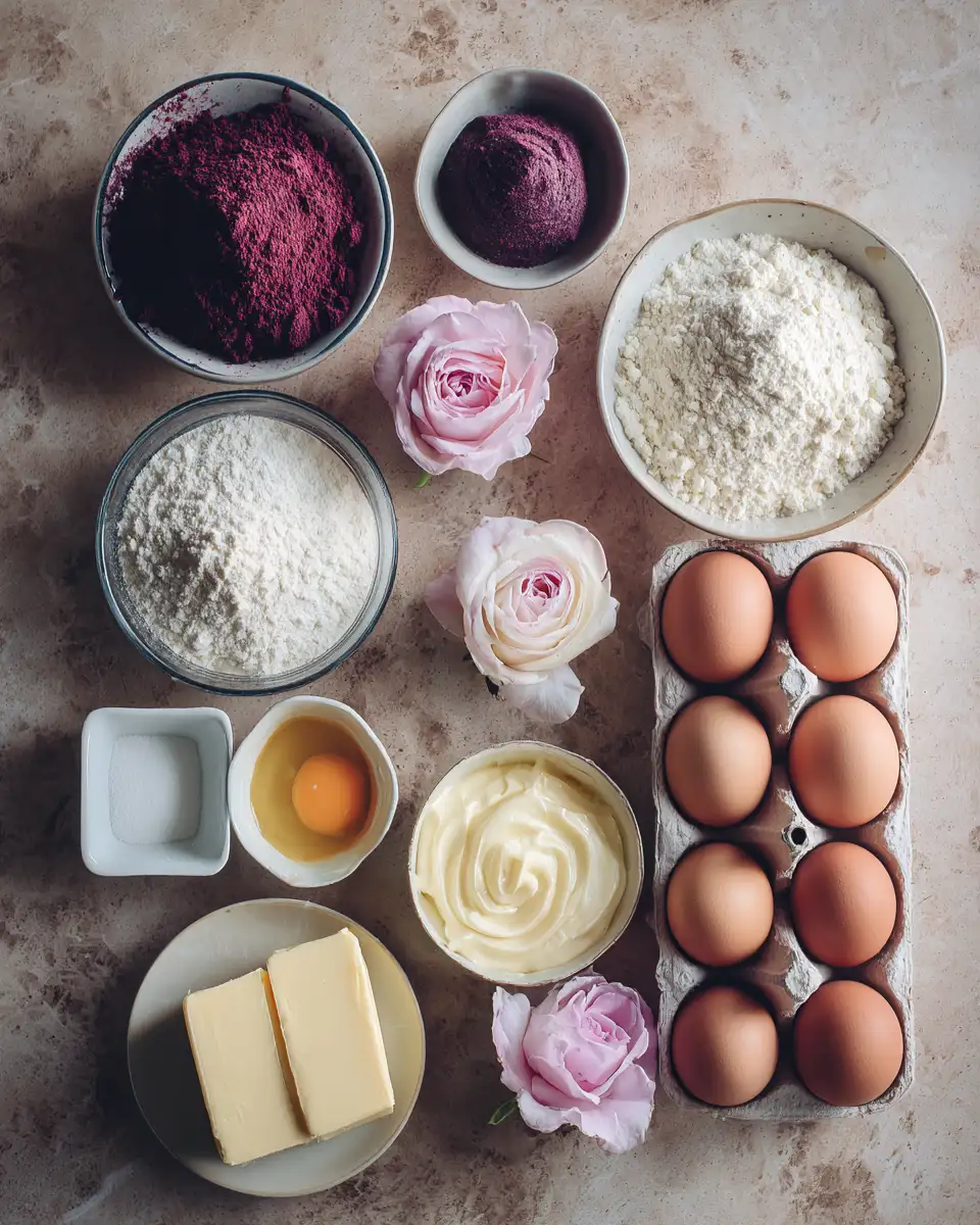 Ingredients for Indulge in the Magic of Purple Velvet Cake