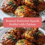 Cozy Autumn Delight: Roasted Butternut Squash Stuffed with Savory Chicken