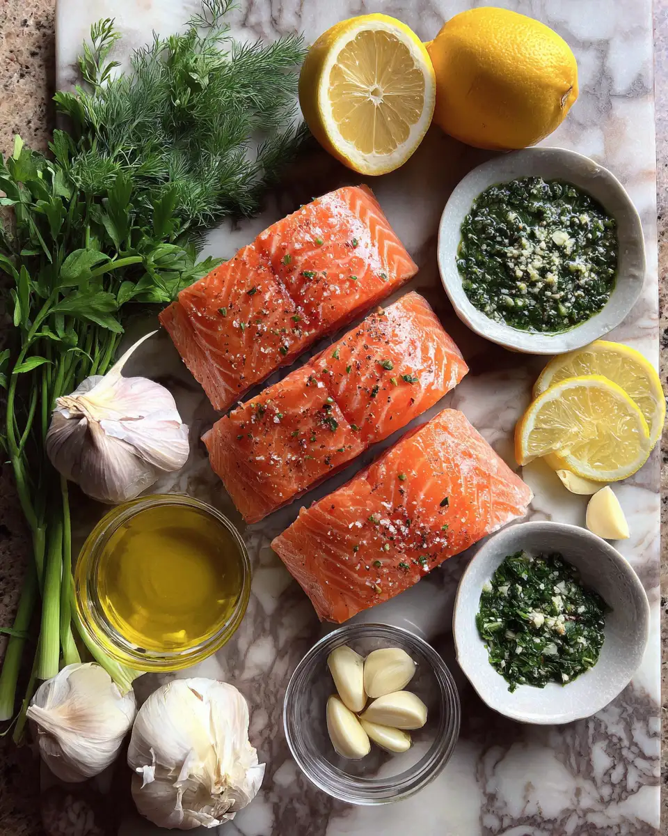 Ingredients for Savor the Flavor: Roasted Garlic Herb Salmon Delight