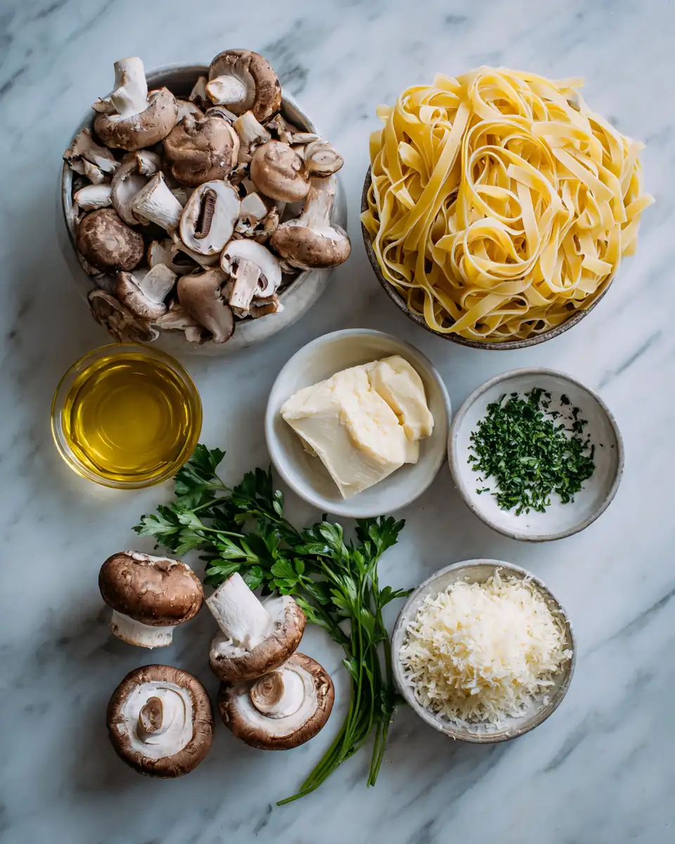 Ingredients for Savor the Flavor: Irresistible Roasted Garlic Mushroom Pasta Delight