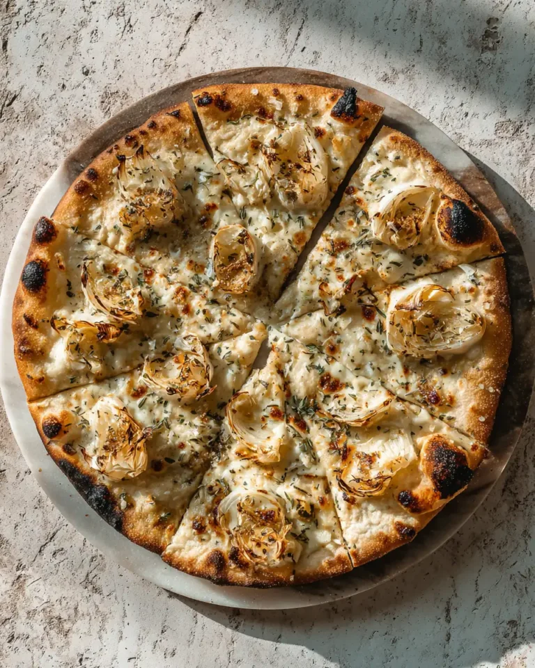 Heavenly Bites: Indulge in Roasted Garlic White Pizza Delight - Featured Image