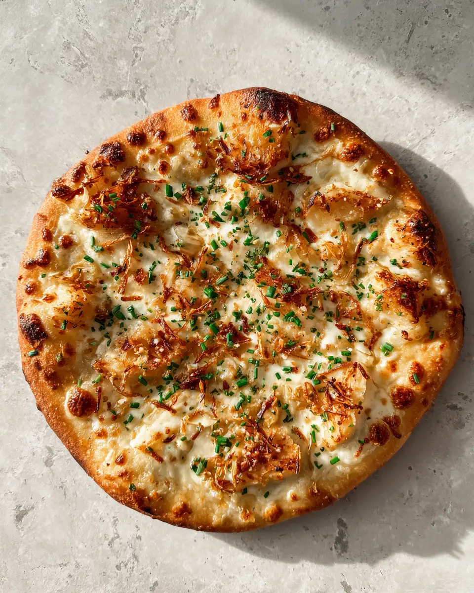 Final dish - Heavenly Bites: Indulge in Roasted Garlic White Pizza Delight