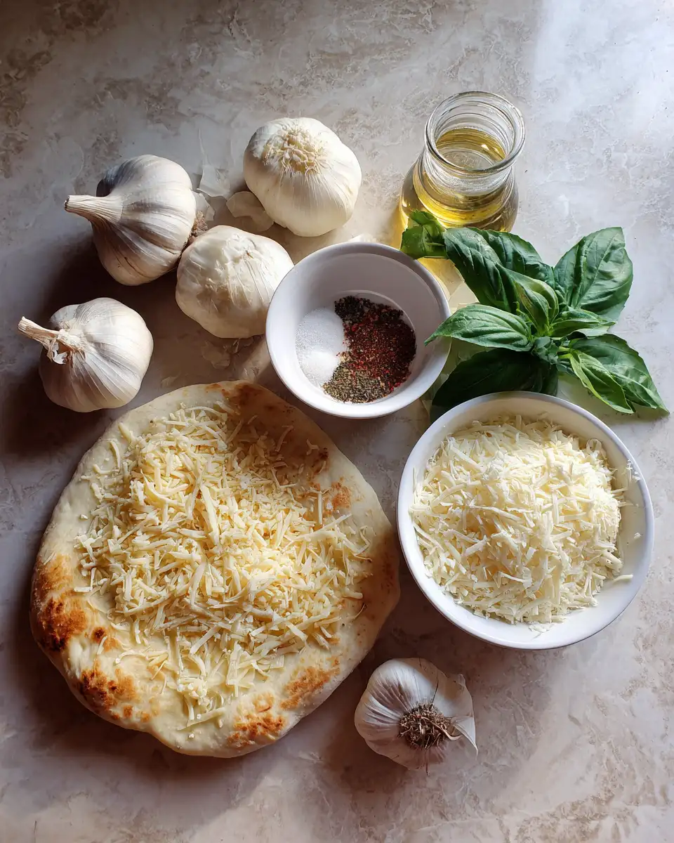 Ingredients for Heavenly Bites: Indulge in Roasted Garlic White Pizza Delight