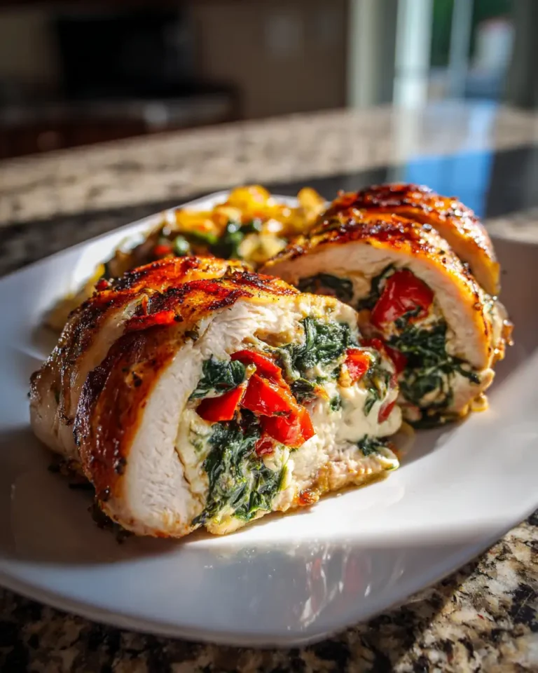 Savor the Flavor: Roasted Red Pepper Spinach and Mozzarella Stuffed Chicken Delight - Featured Image