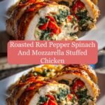 Savor the Flavor: Roasted Red Pepper Spinach and Mozzarella Stuffed Chicken Delight